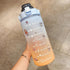 Stickers Water Bottle With Straw 2000ml Cute Portable Scale Bottle SmartPaws